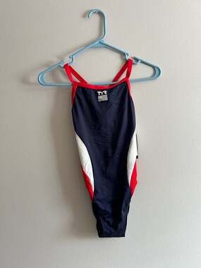 TYR Durafast Elite Women's Diamondfit Splice USA Swimsuit Red/White/Navy